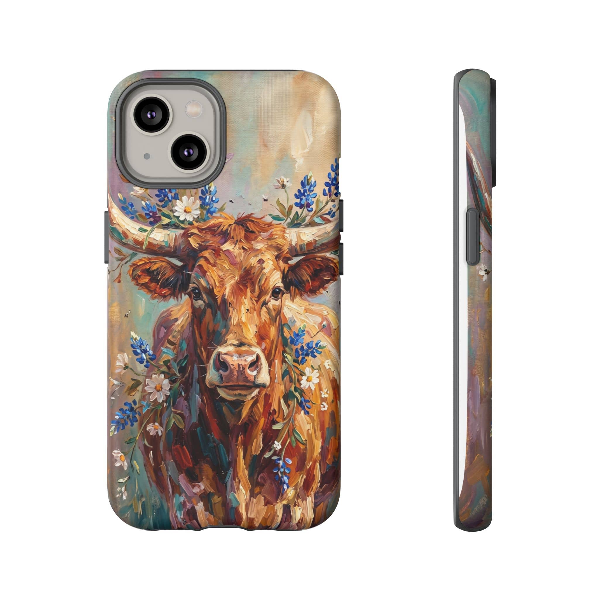 Texas Bluebonnet Longhorn Phone Case