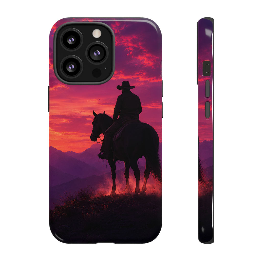 Cowboy Sunset Horseback Phone Case