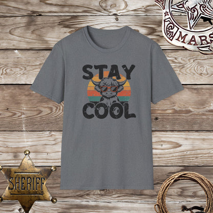 Softstyle Unisex T-Shirt:  Highland Cow Stay Cool