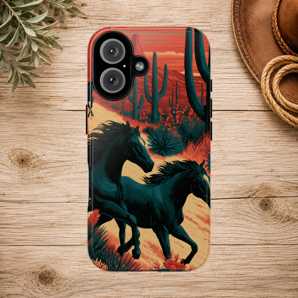 Desert Run Wild Horse Phone Case