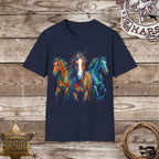 Colorful Galloping Horses T-Shirt