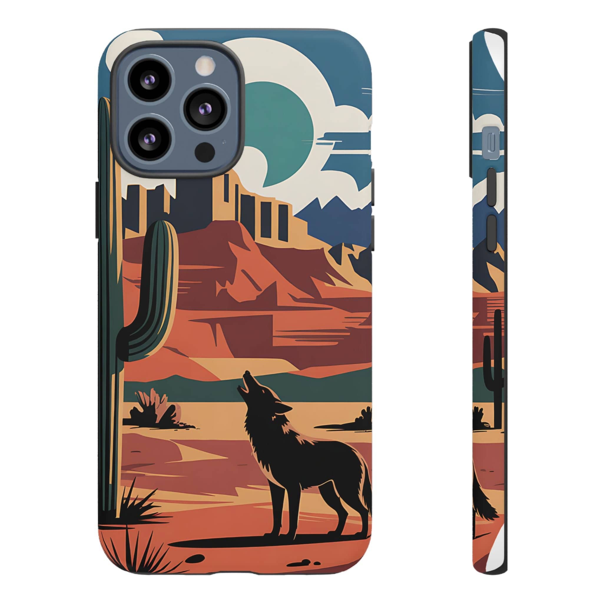 Mountain and Wolf -Phone Case