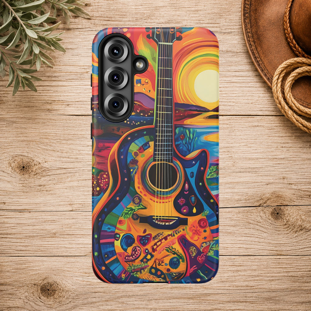 Psychedelic Sunset Guitar Phone Case
