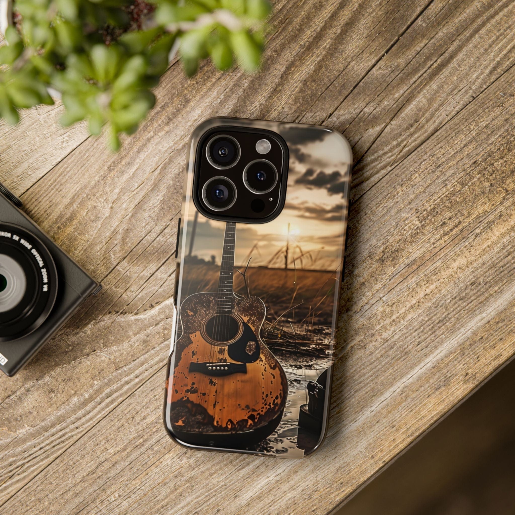 Guitar in a Wet Field -Phone Case