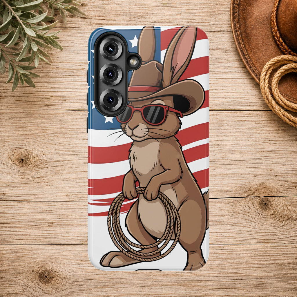 Patriotic Cowboy Bunny Phone Case