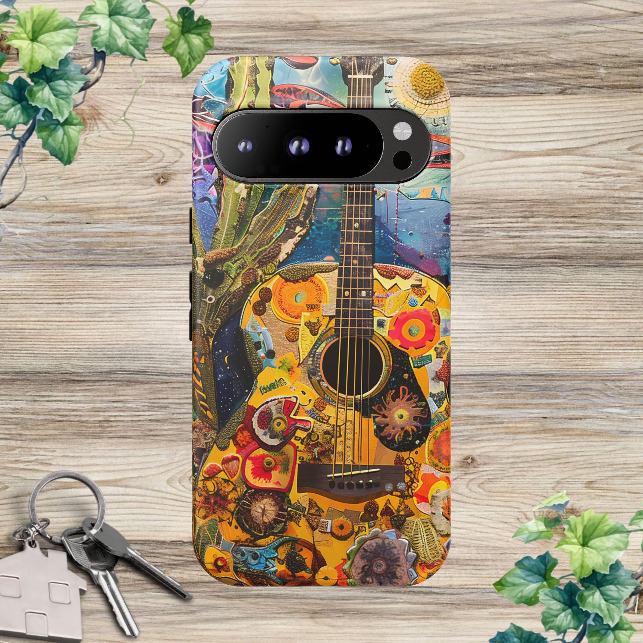 Floral Guitar- Phone Case
