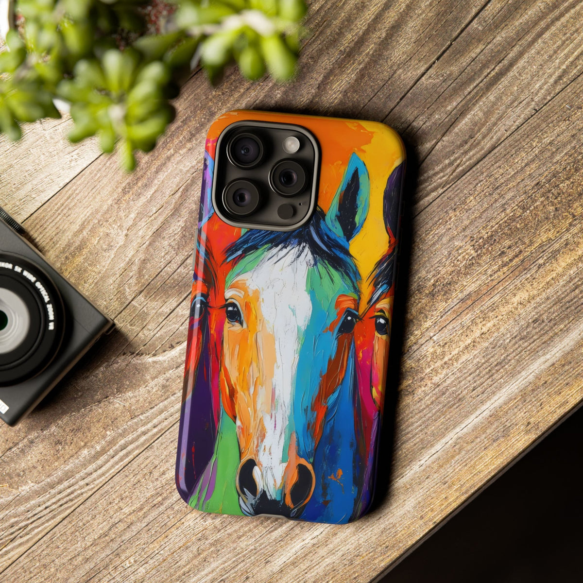 Colorful Horse Head Phone Case