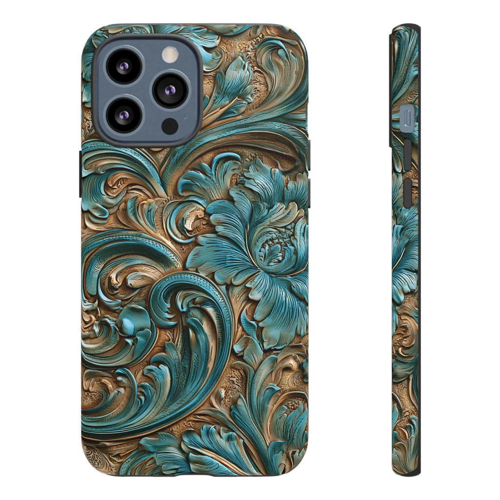 Turquoise  Western Tough Phone Case