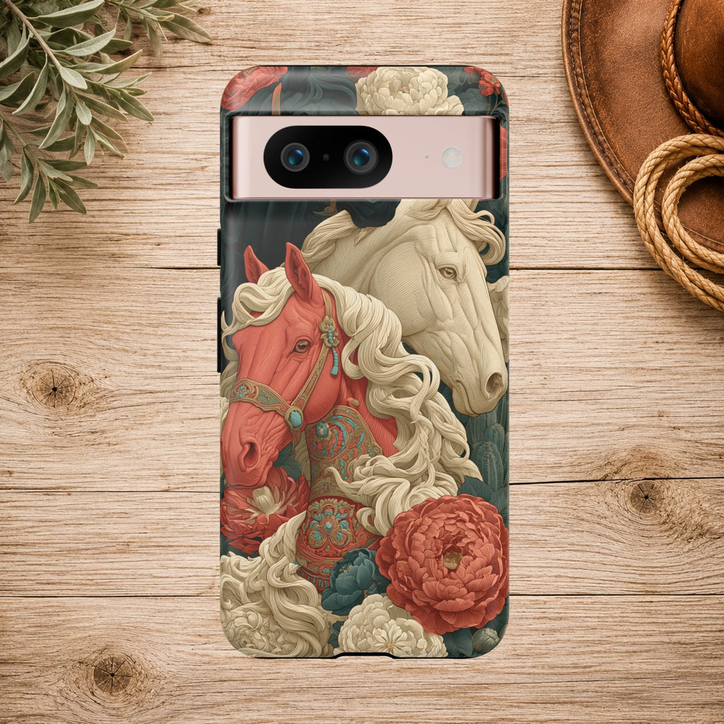 Floral Western Horses Phone Case