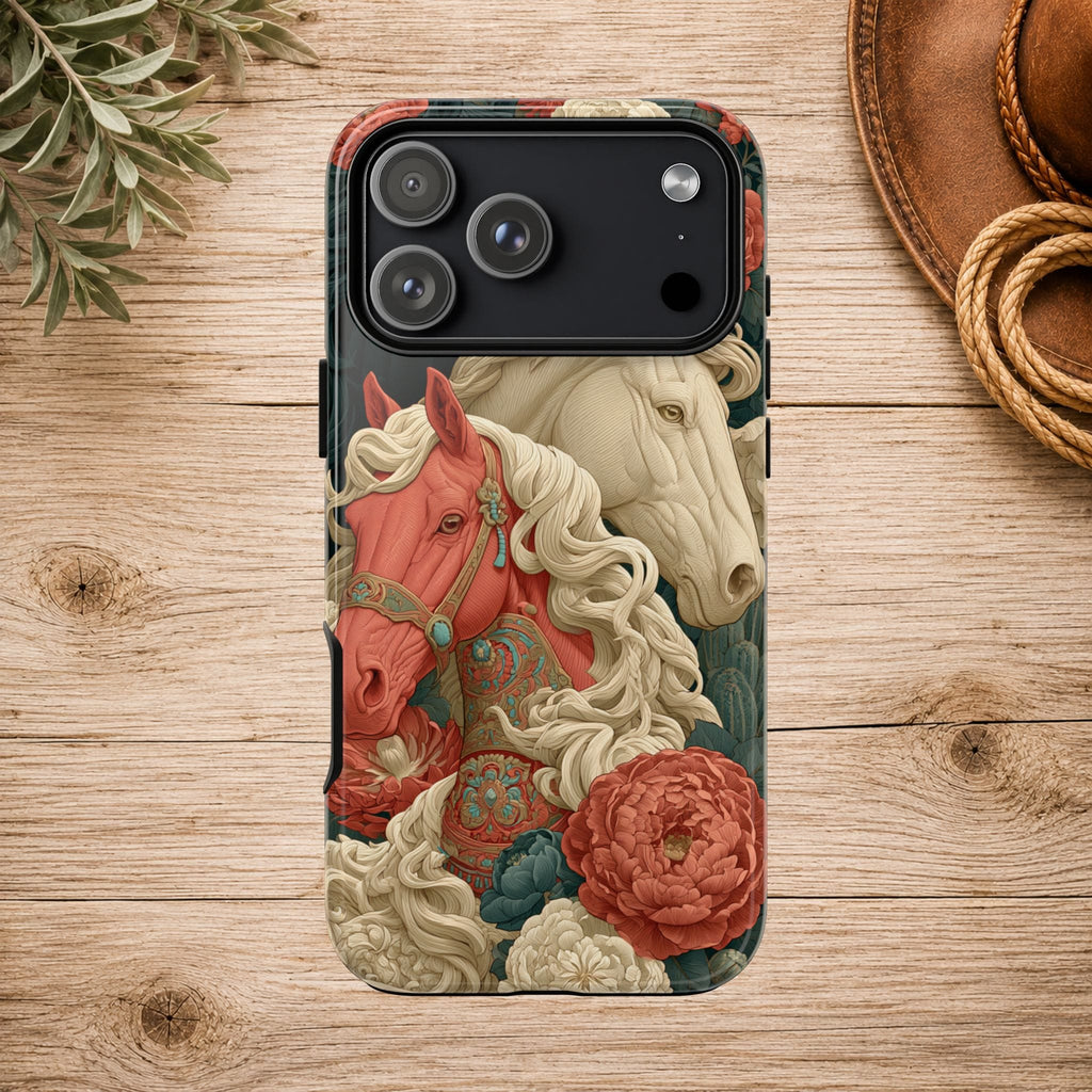 Floral Western Horses Phone Case