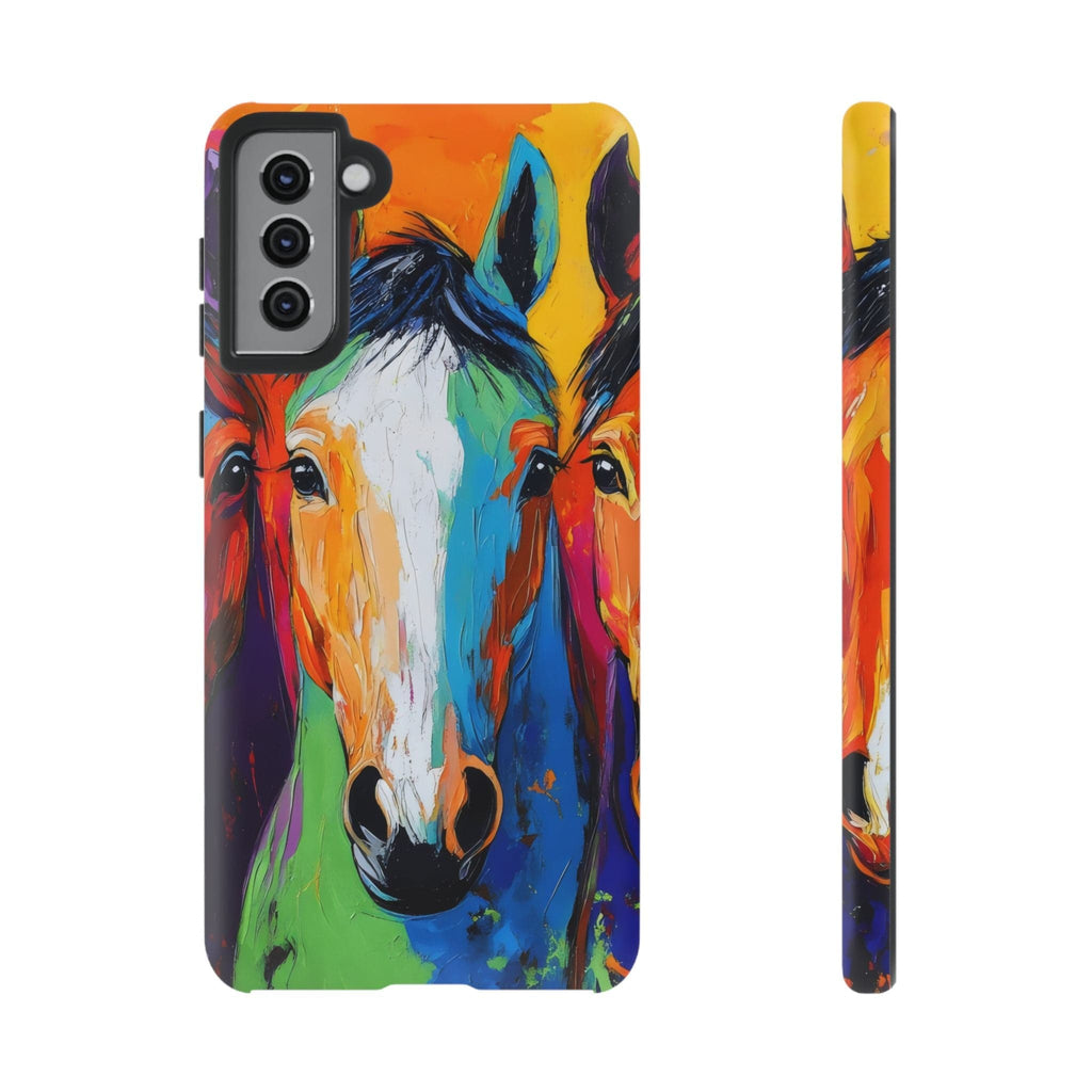 Colorful Horses Head - Phone Case