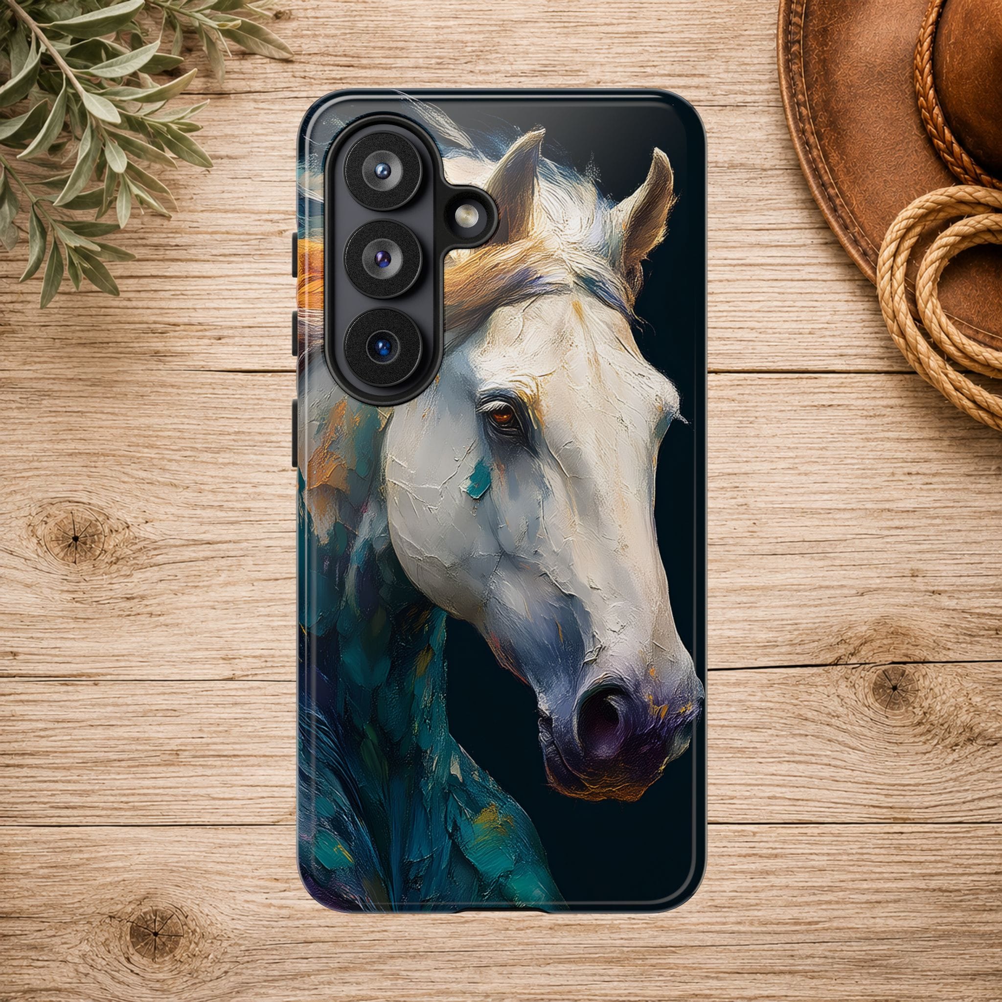 White Horse Art Phone Case