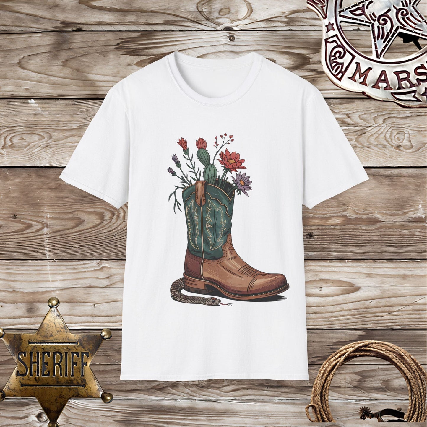 Floral Cowboy Boot with a Surprise
