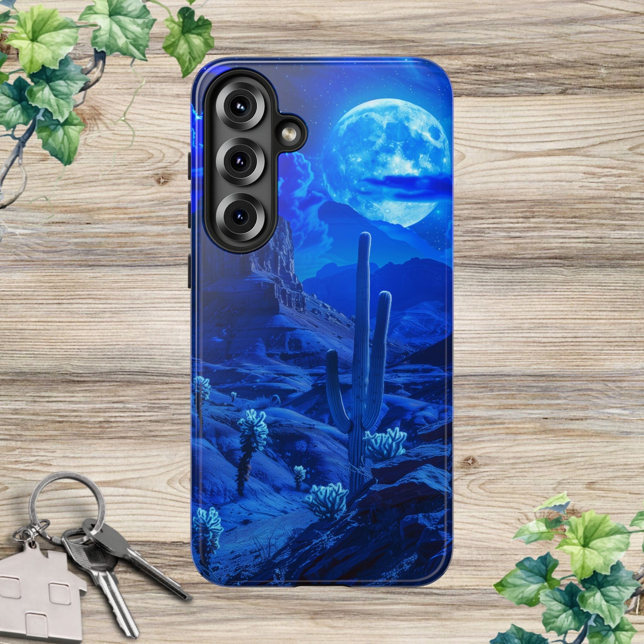 Blue Desert Moon Phone Case