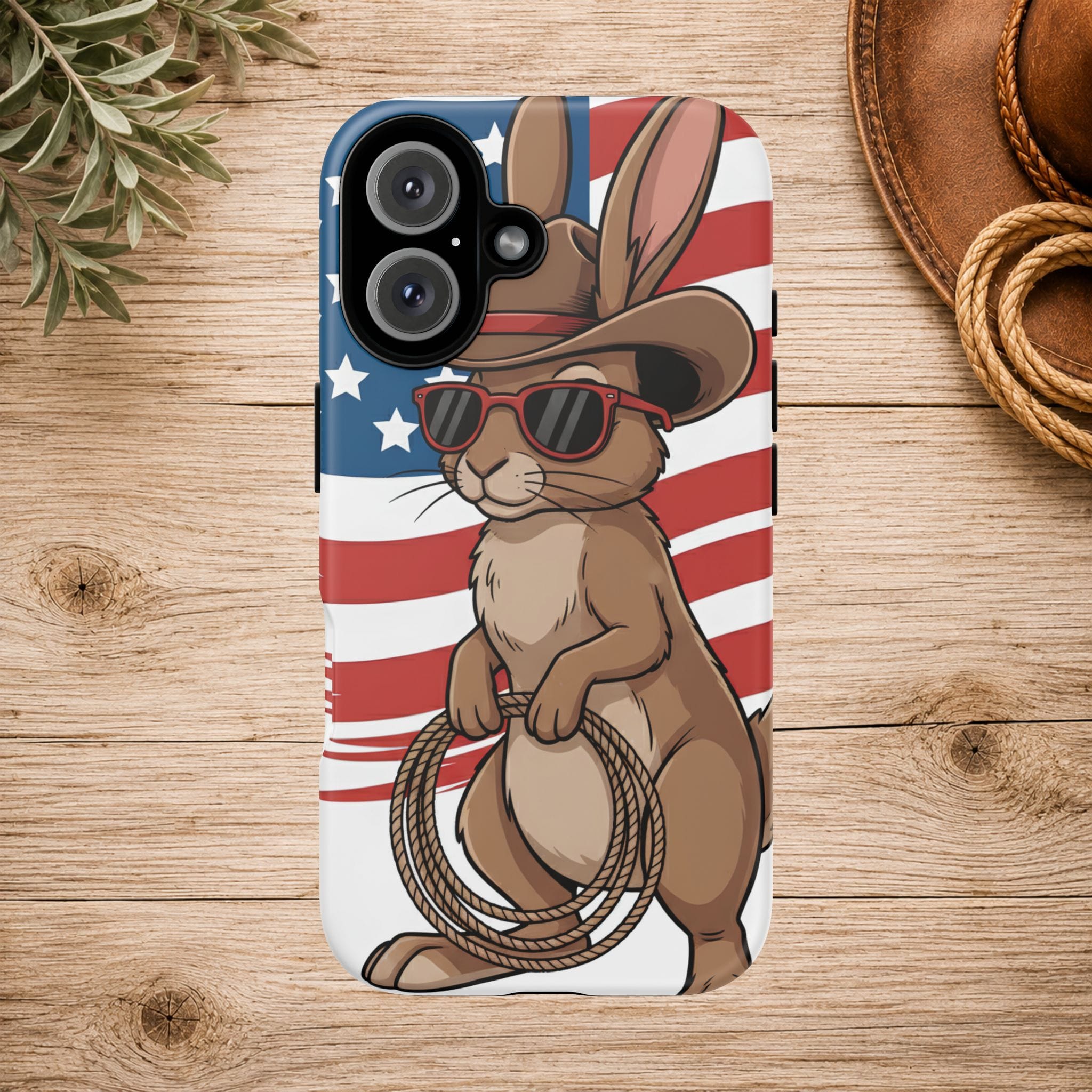 Patriotic Cowboy Bunny Phone Case