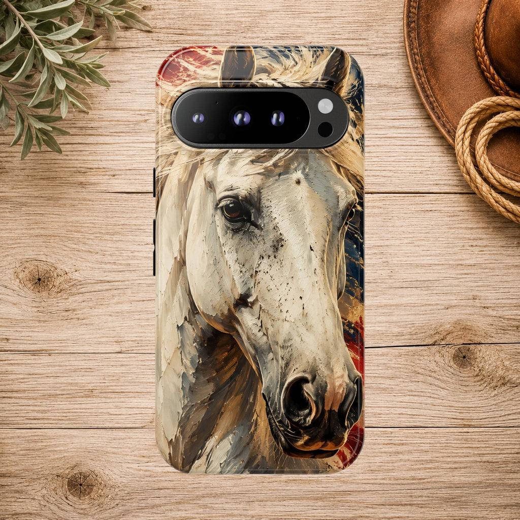 Patriotic White Horse Phone Case