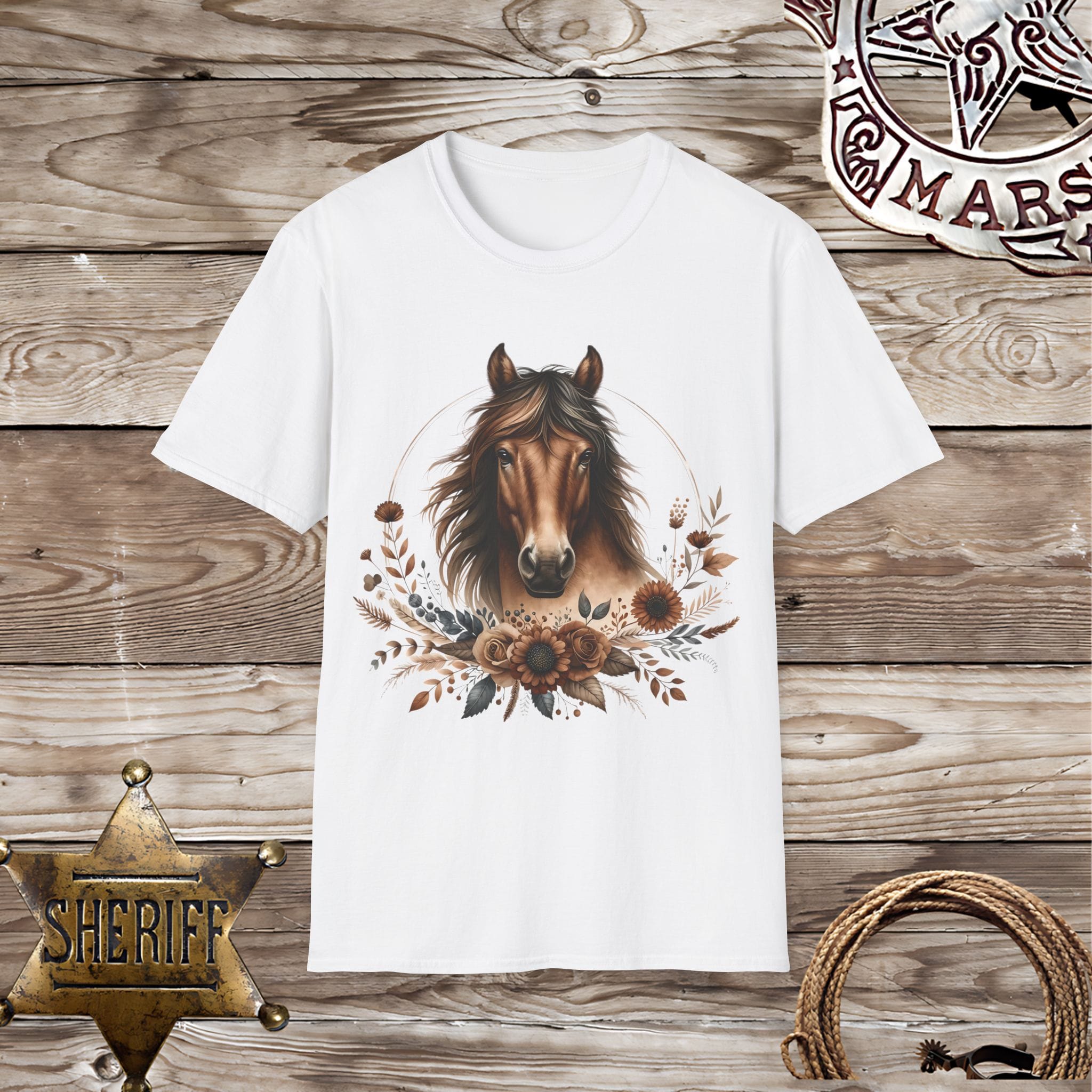 Vintage Horse Floral T-Shirt