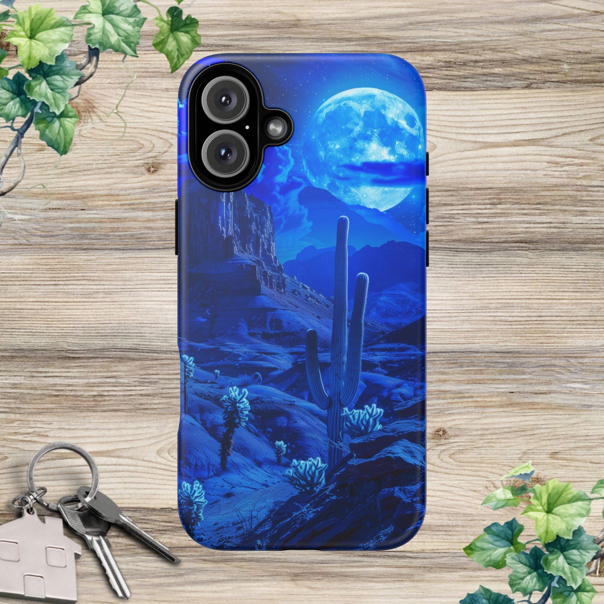 Blue Desert Moon Phone Case