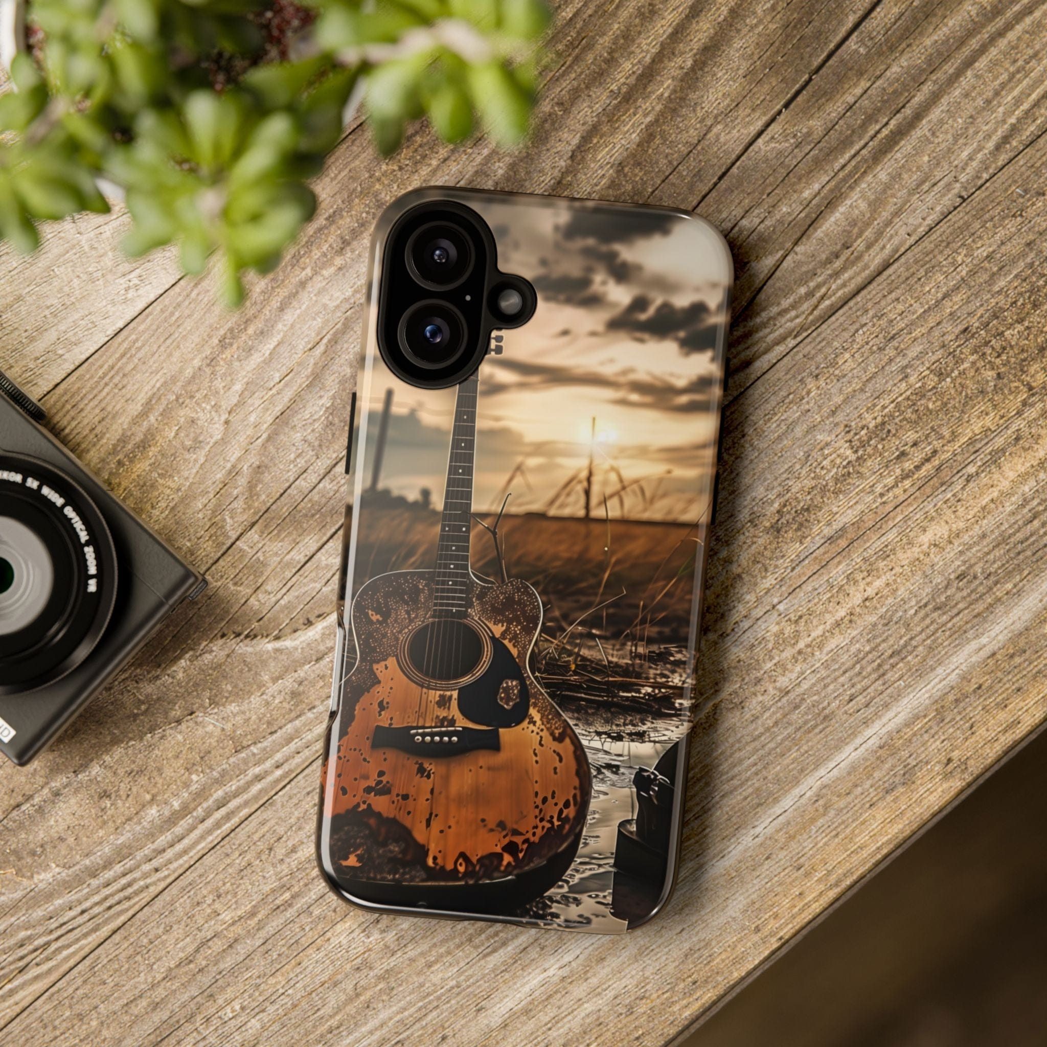 Guitar in a Wet Field -Phone Case