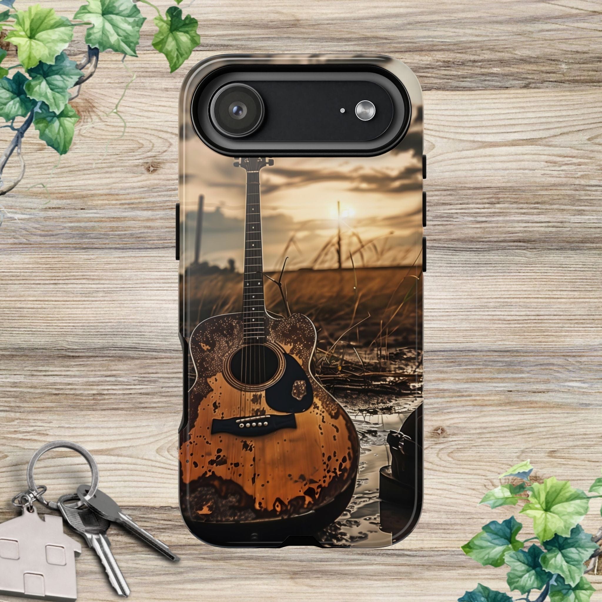 Guitar in a Wet Field -Phone Case
