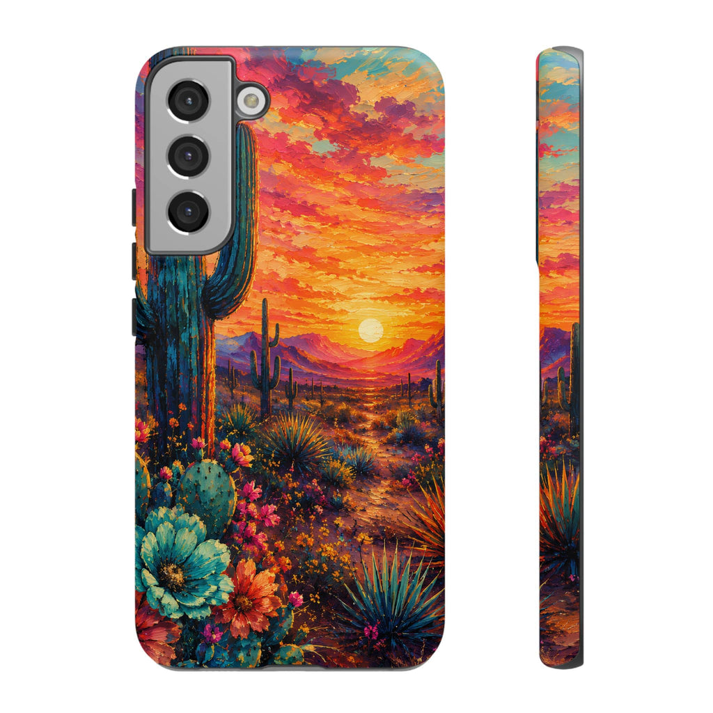 Desert Sunset Bloom Western Phone Case
