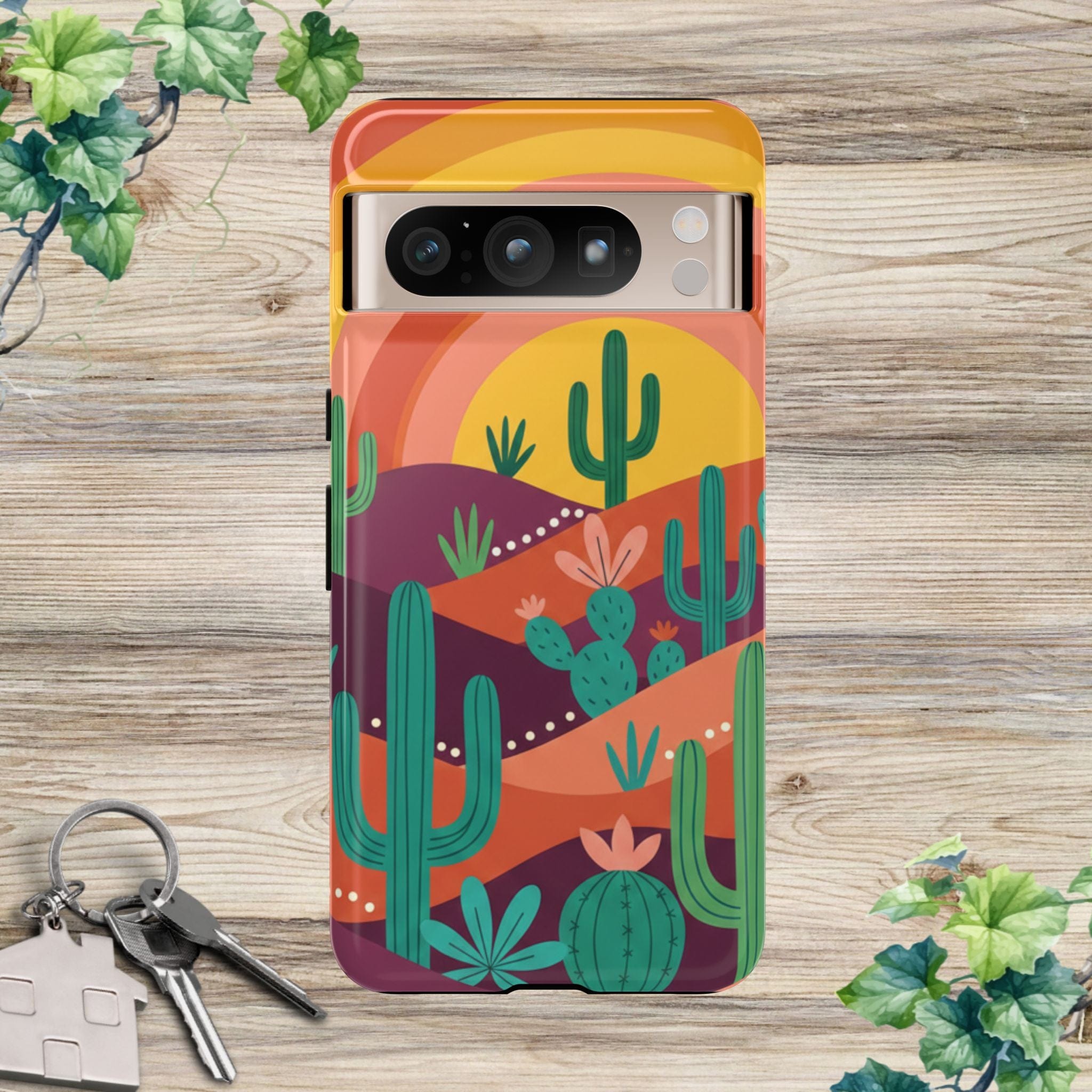 Desert Sunset Cactus Phone Case