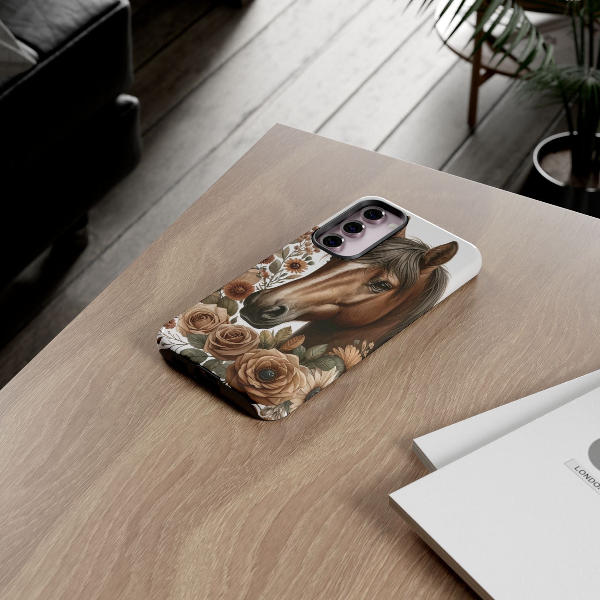 Painted Horse & Roses – Phone Case