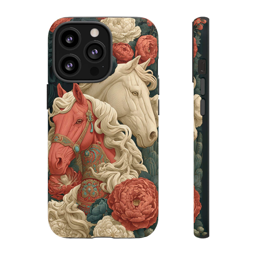 Floral Western Horses Phone Case