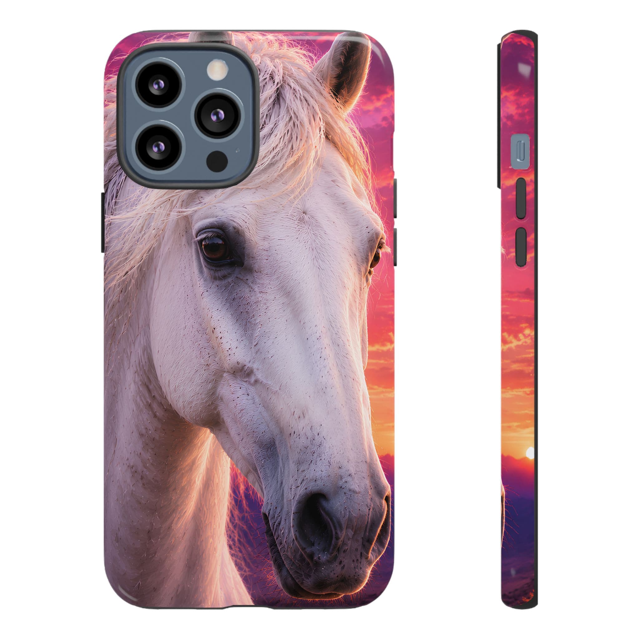 White Horse Sunset Phone Case