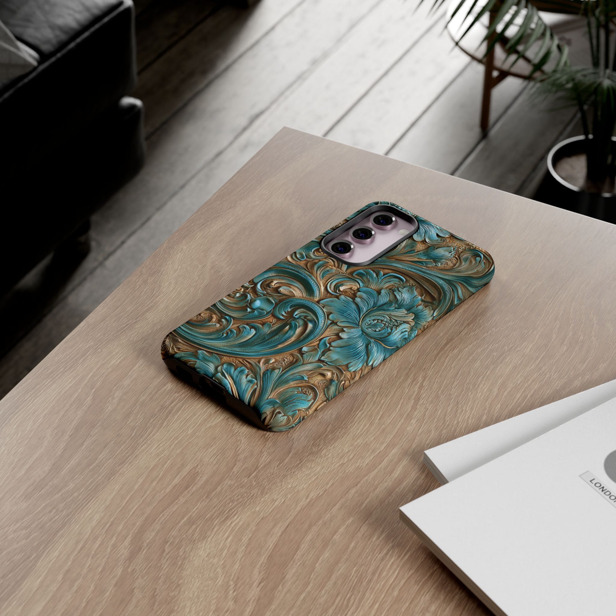 Turquoise  Western Tough Phone Case