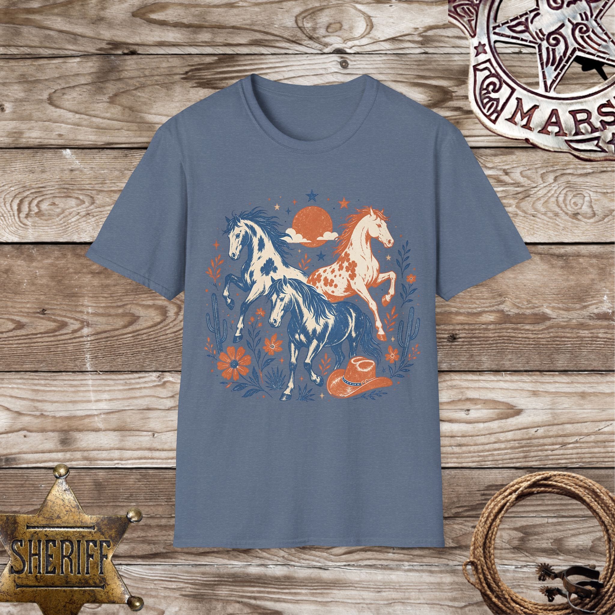 Wild Spirit Western Horses T-Shirt