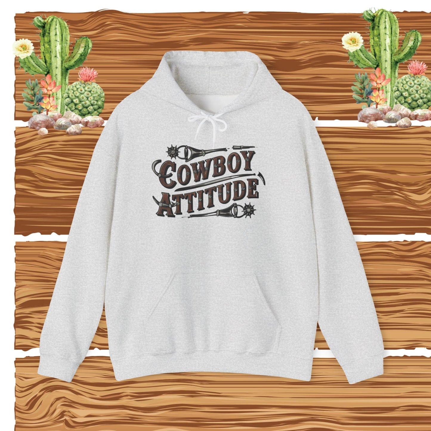 Unisex Heavy Blend™ Hooded Sweatshirt -Cowboy Attitude