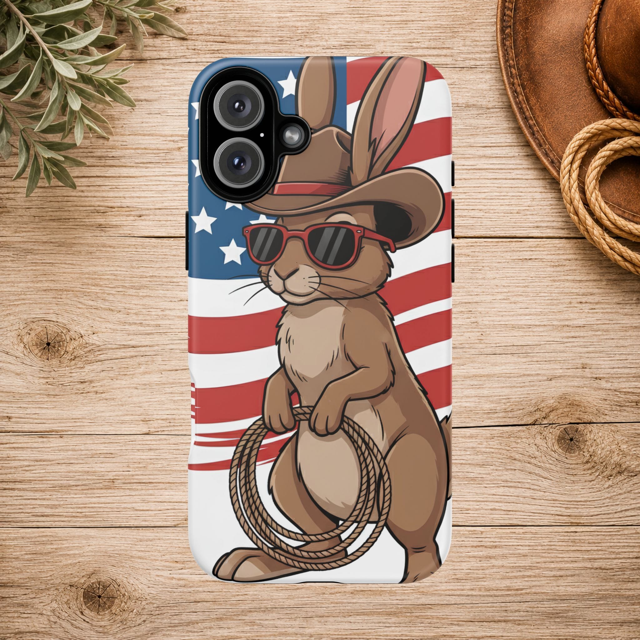 Patriotic Cowboy Bunny Phone Case
