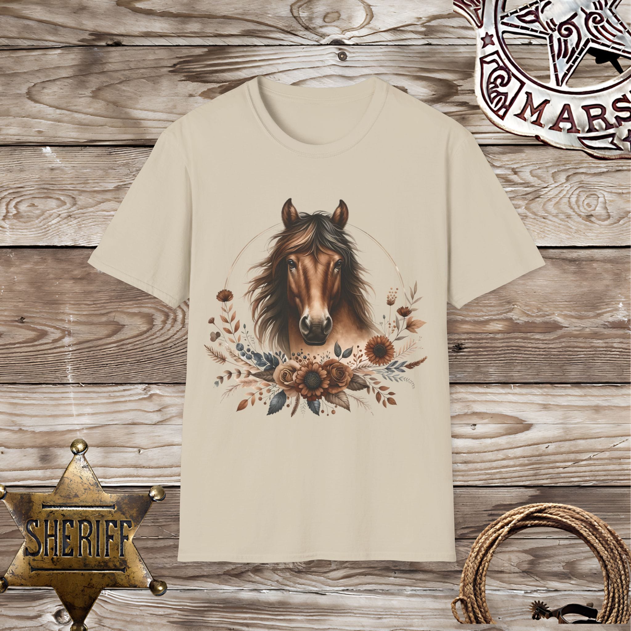 Vintage Horse Floral T-Shirt