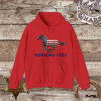 Patriotic Horse Hoodie - Running Free,