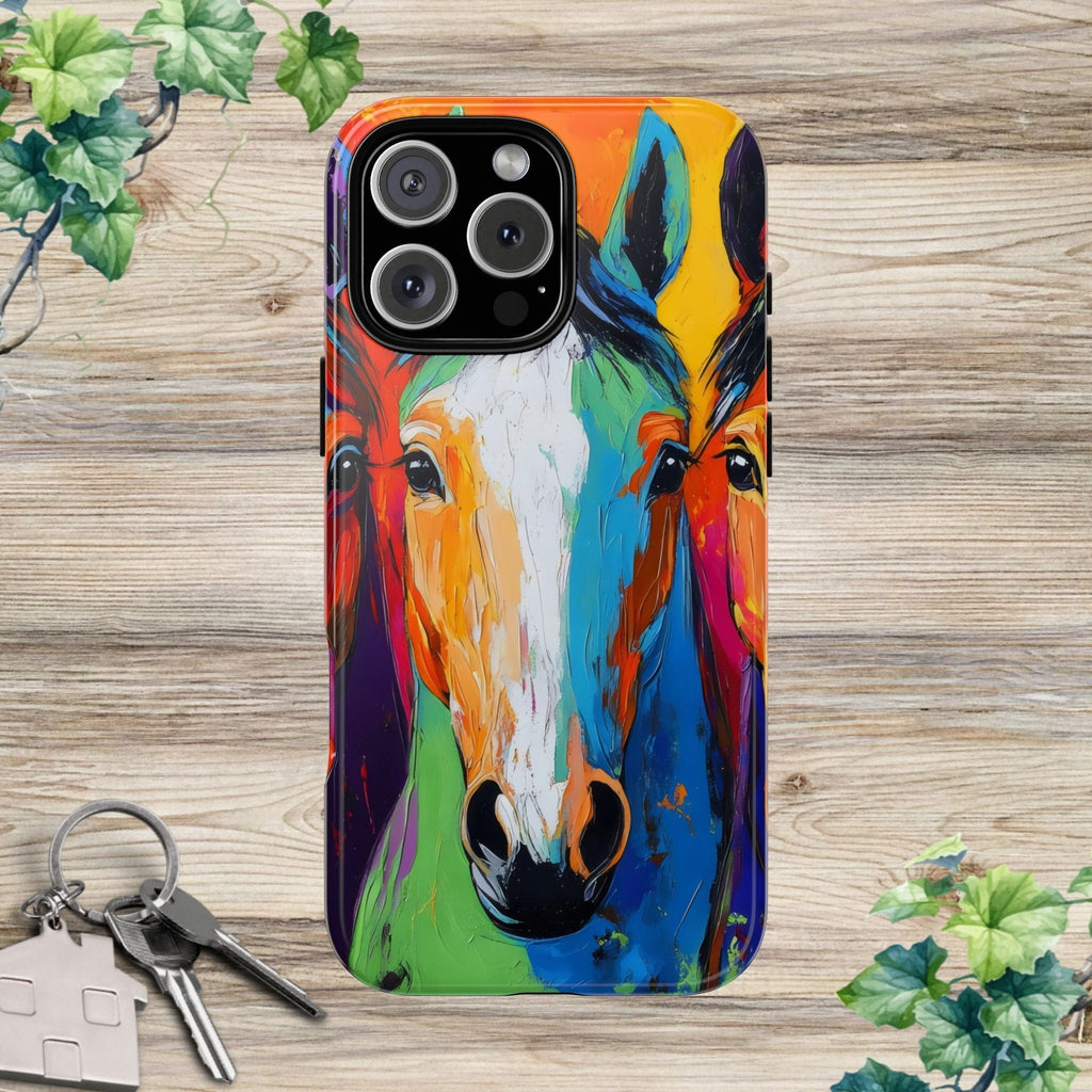 Colorful Horses Head - Phone Case