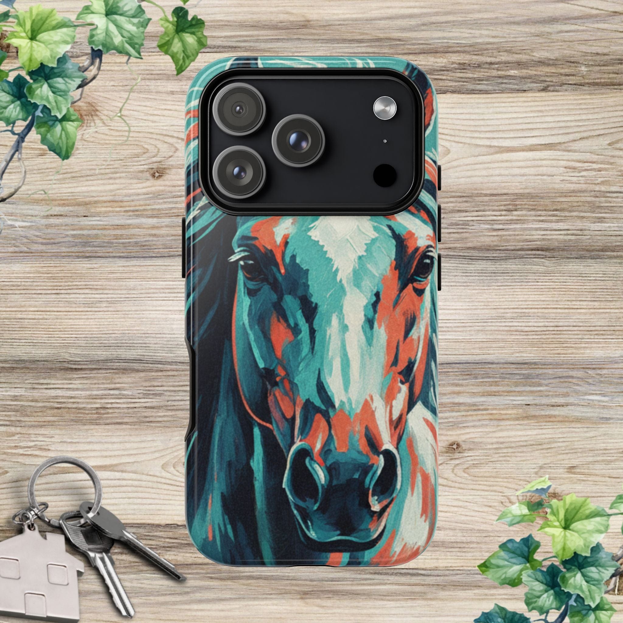 Colorful Horse Head – Turquoise