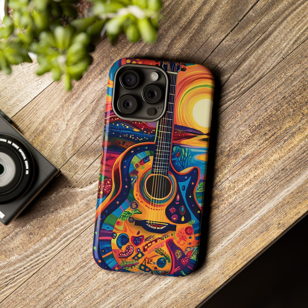 Psychedelic Sunset Guitar Phone Case
