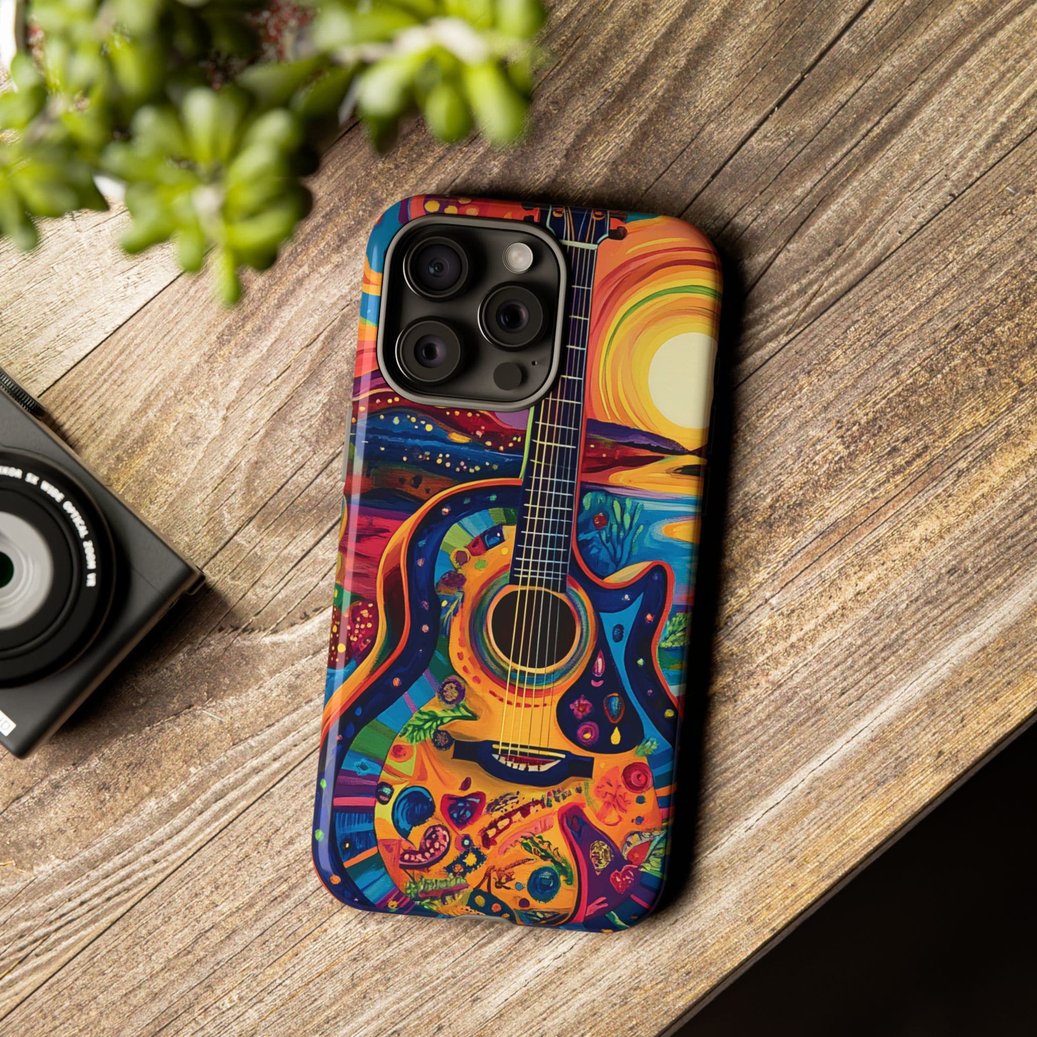 Psychedelic Sunset Guitar Phone Case