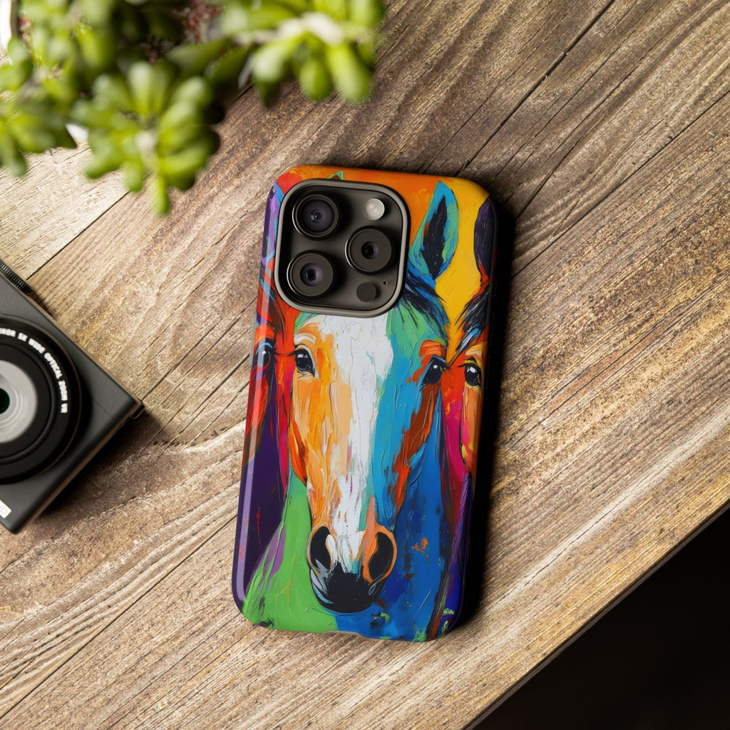 Colorful Horses Head - Phone Case