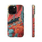 Desert Wild Horses Floral Phone Case