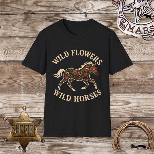 Wild Flowers Wild Horses T-Shirt