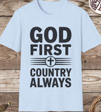 God First Country Always Tee