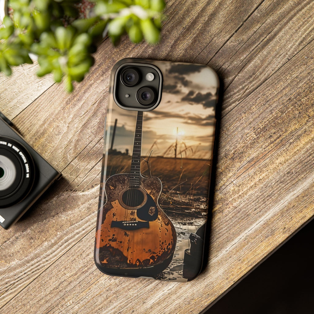 Guitar in a Wet Field -Phone Case