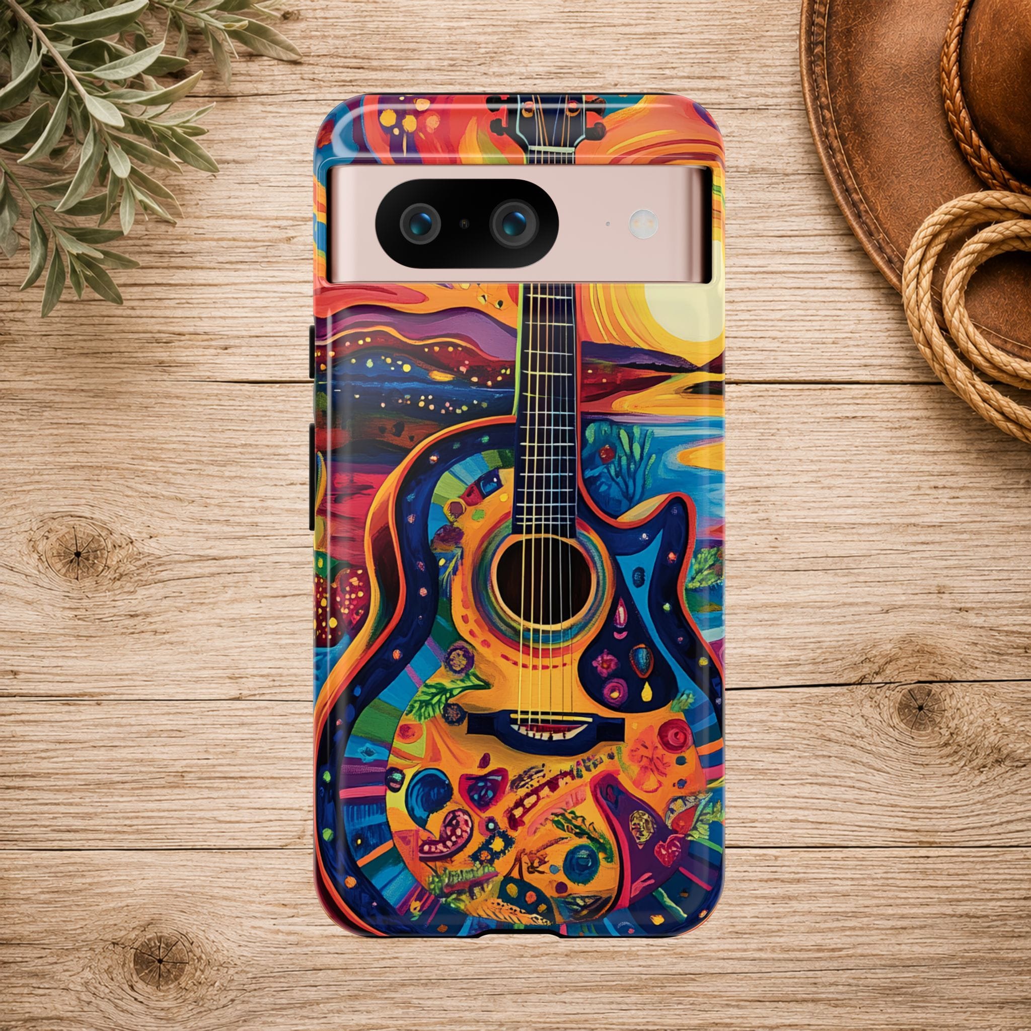 Psychedelic Sunset Guitar Phone Case
