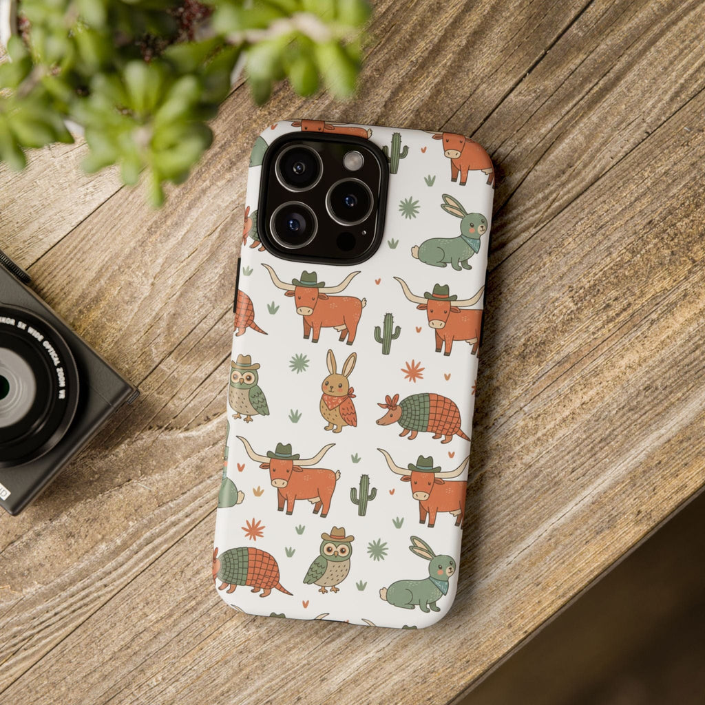 Armadillo, Longhorn, Owl & Bunny Pattern-Phone Case