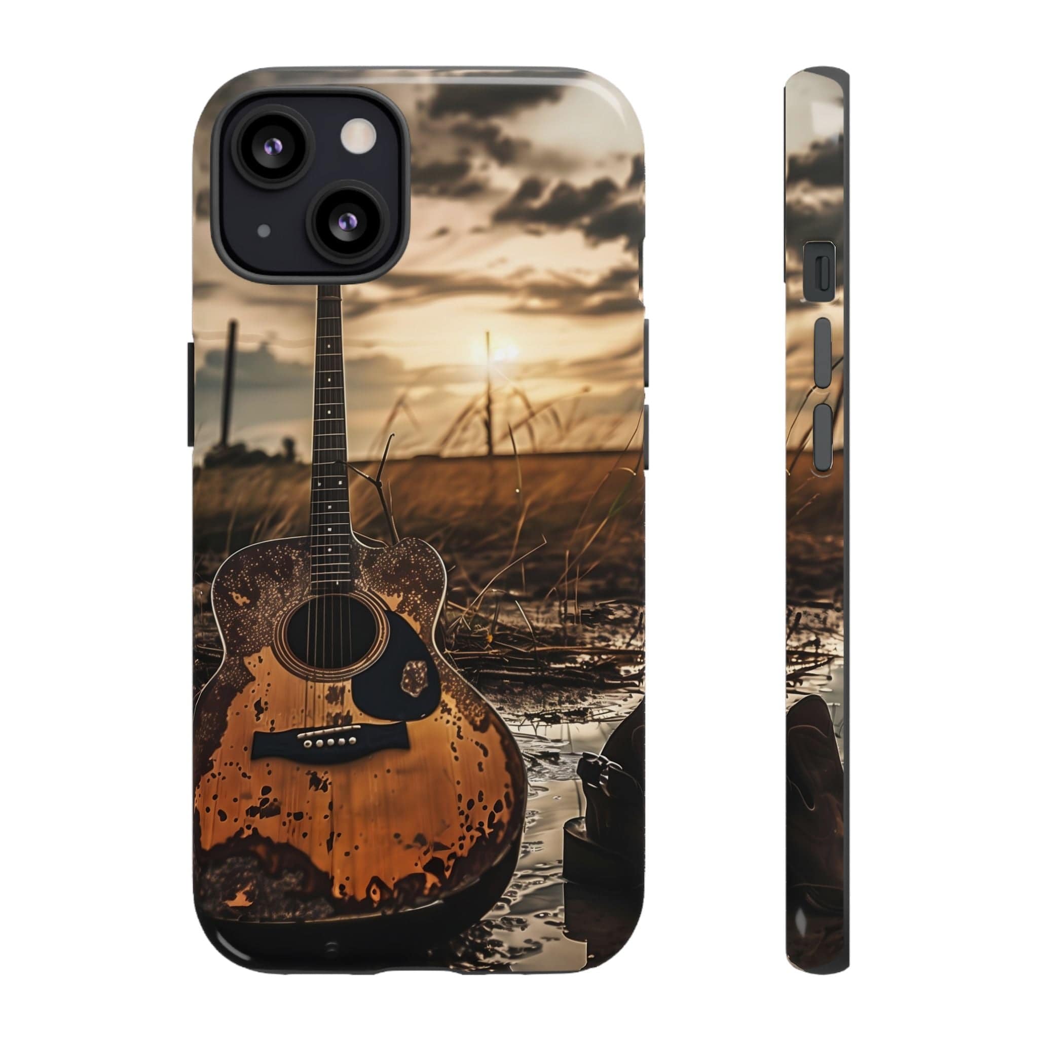 Guitar in a Wet Field -Phone Case
