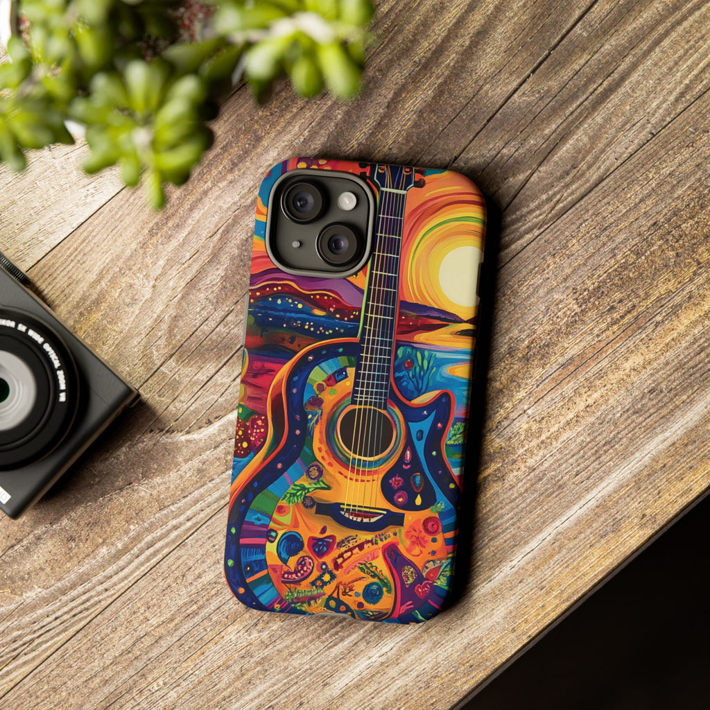 Psychedelic Sunset Guitar Phone Case