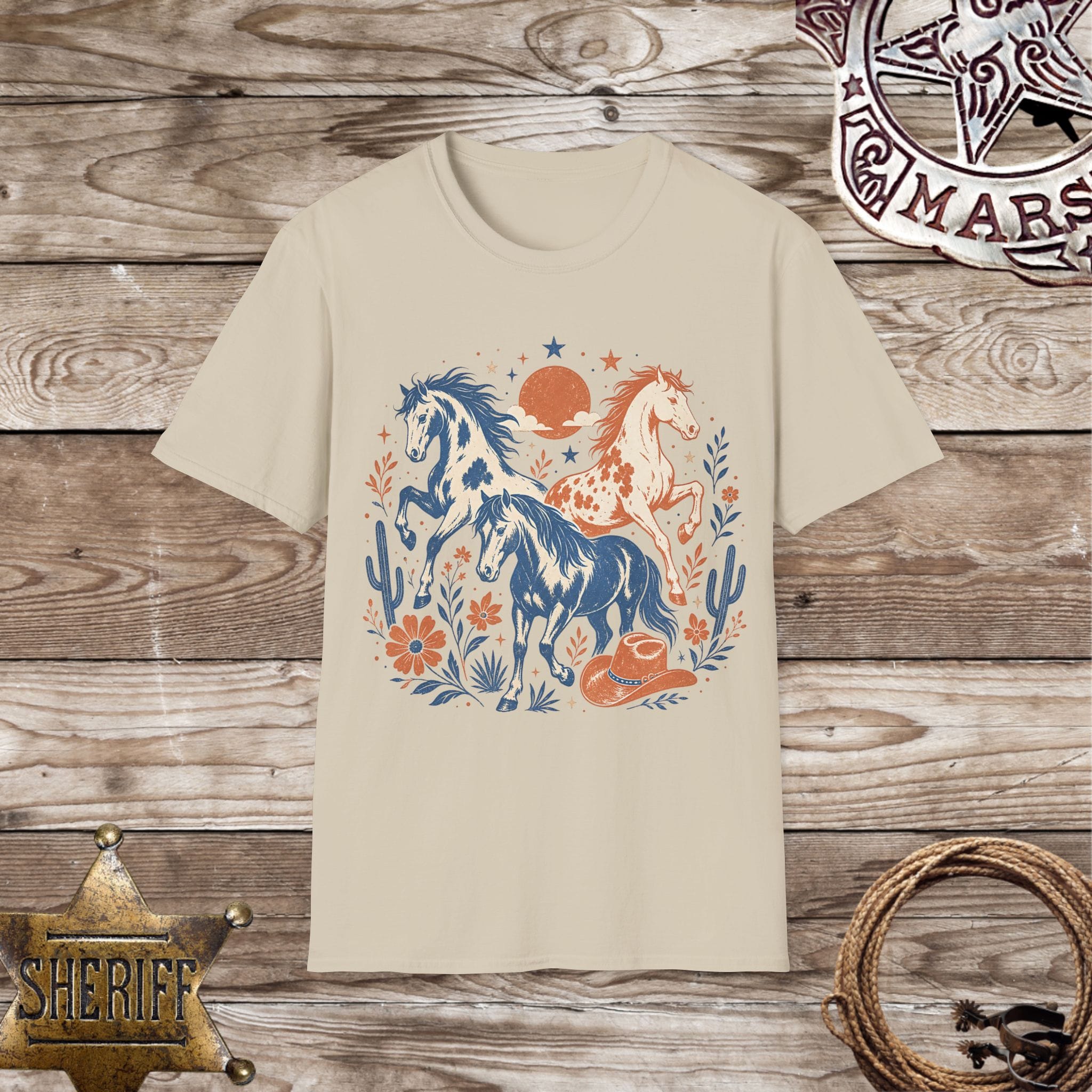 Wild Spirit Western Horses T-Shirt