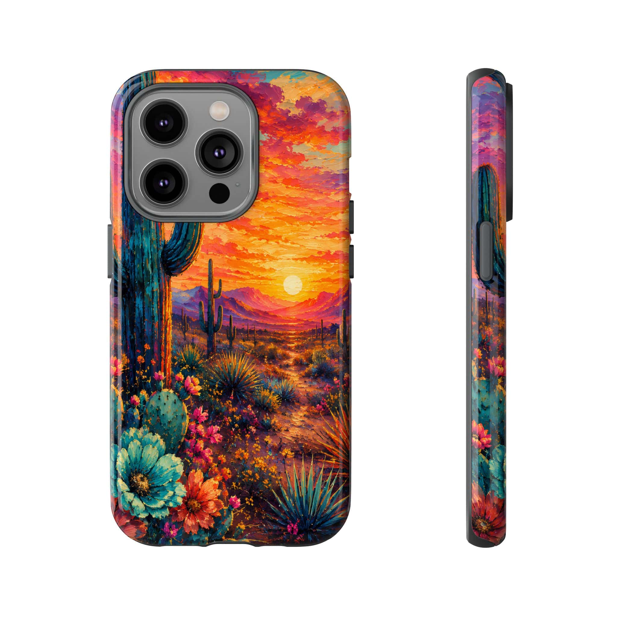 Desert Sunset Bloom Western Phone Case